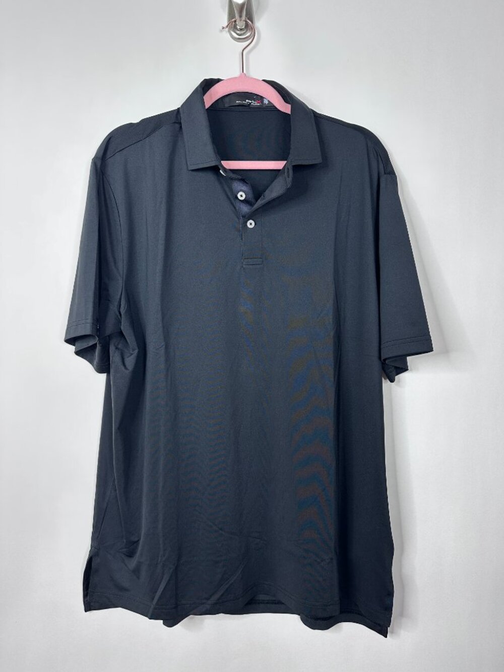 NEW RLX RALPH LAUREN Classic Fit Performance Polo Shirt Short Sleeve Black XL - Picture 3 of 11